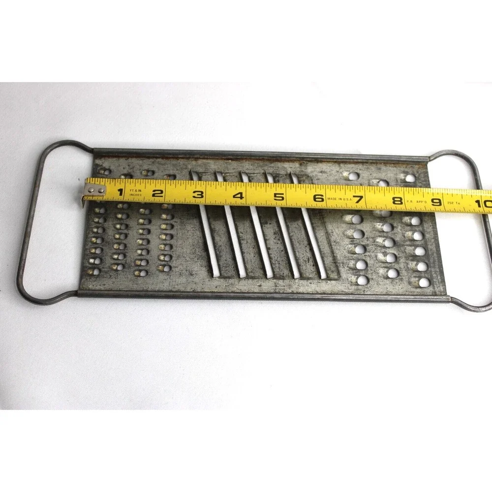Vintage All In One Hand Held Grater, Decor, 3 Types of Grates, 2 Handles